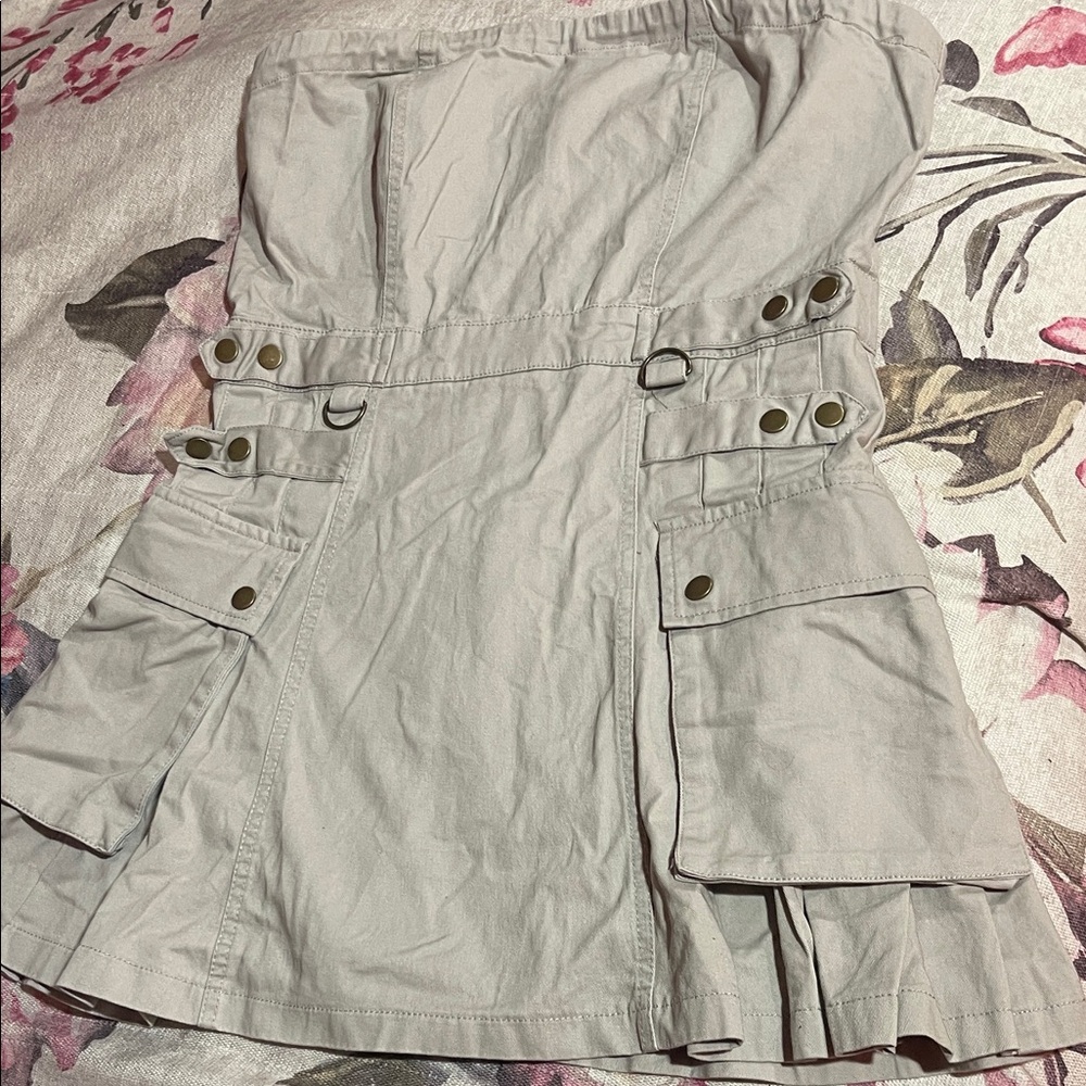 Forever 21 Gray Strapless Dress